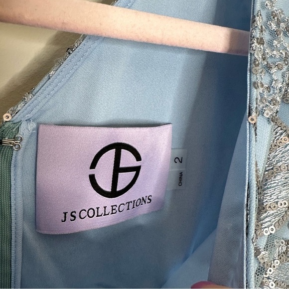 NWT JS Collection Shay Sequin Size 2 Cocktail Light Blue - Picture 9 of 9